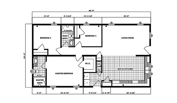 Ranch Homes / G-222 Layout 53766