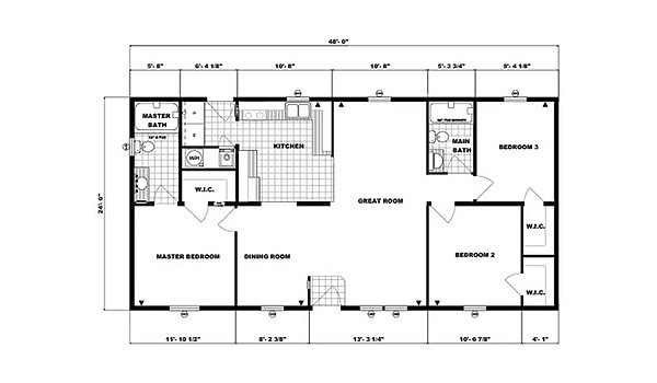 Ranch Homes / G-223 Layout 53767