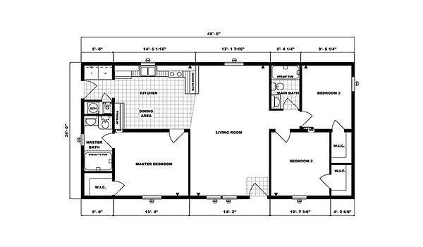 Ranch Homes / G-220 Layout 53768