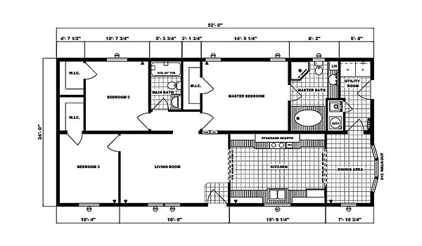 Ranch Homes / G-234 Layout 53769