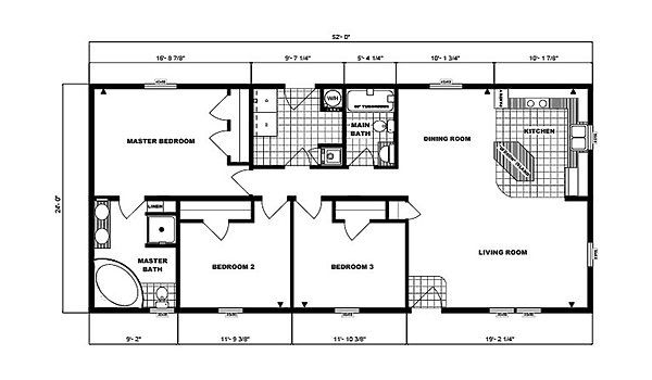 Ranch Homes / G-236 Layout 53770