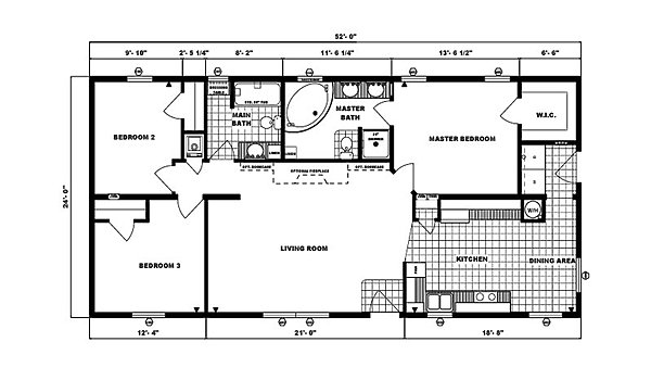 Ranch Homes / G-230 Layout 53771