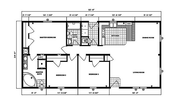 Ranch Homes / G-232 Layout 53772