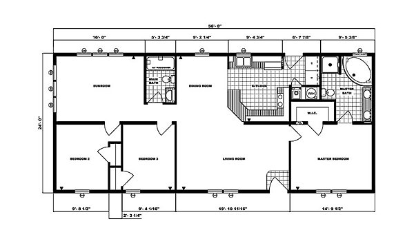 Ranch Homes / G-246 Layout 53774