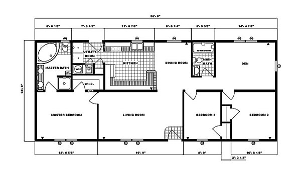 Ranch Homes / G-247 Layout 53775