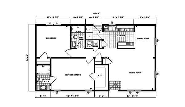 Ranch Homes / G-214 Layout 53776