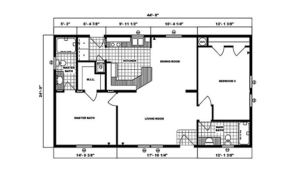 Ranch Homes / G-210 Layout 53778