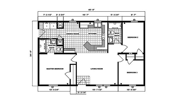 Ranch Homes / G-201 Layout 53780