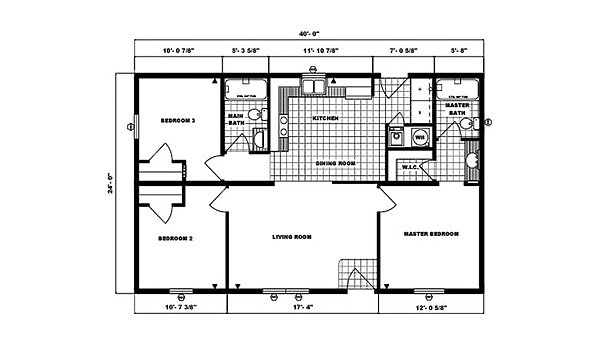 Ranch Homes / G-200 Layout 53781