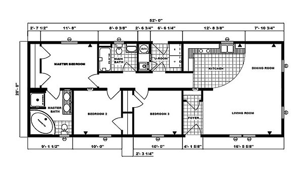 Ranch Homes / G-130 Layout 53790