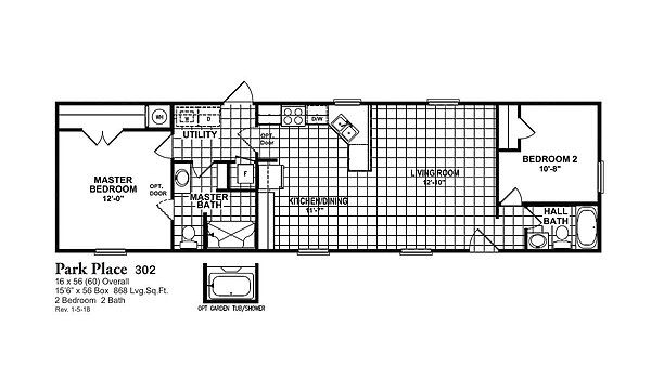 Metro / Park Place 302 Layout 101458