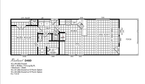 Diamond Series / Radiant D46DP8 Layout 100490