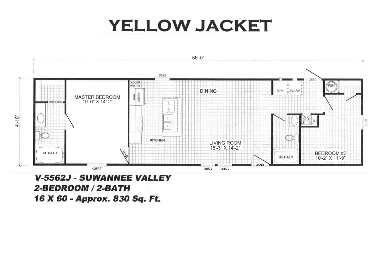 Suwannee Valley The Yellow Jacket V-5562J Layout