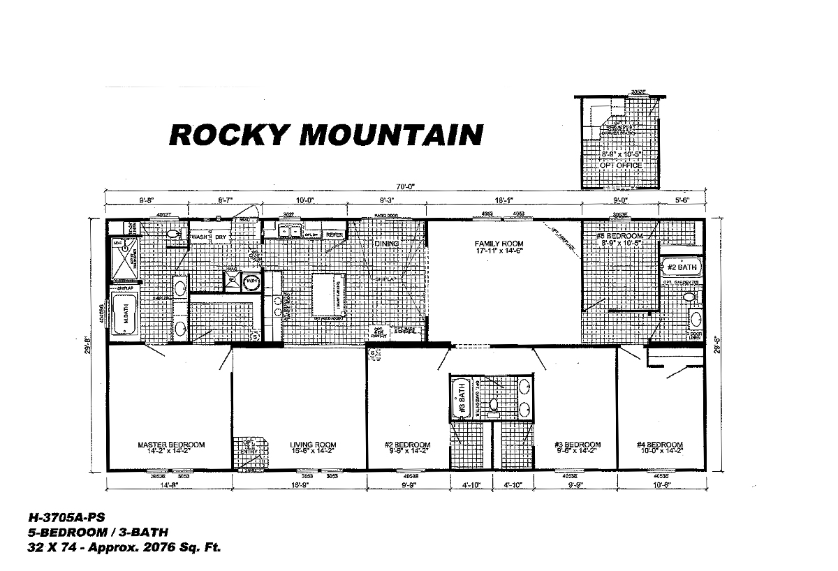 Runner Series The Rocky Mountain H-3705A-PS Layout