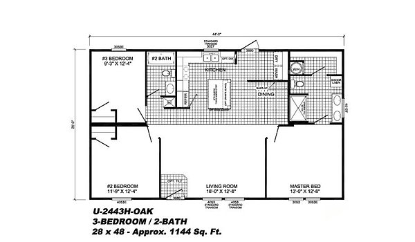 Signature Oaks / The Pistol U-2443H Layout 60728