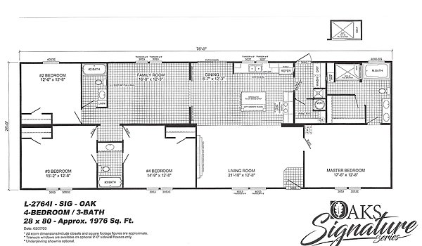 Signature Oaks / Yukon L-2764I Layout 67200