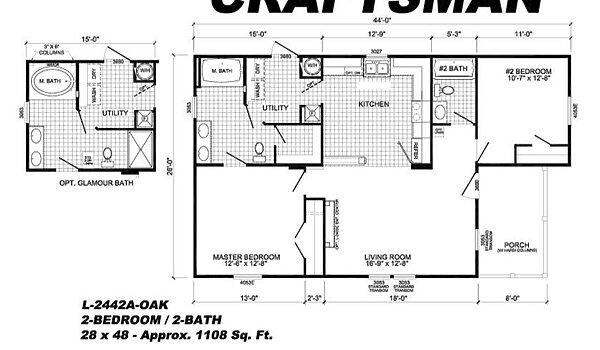 Signature Oaks / Craftsman 2442A Layout 94054