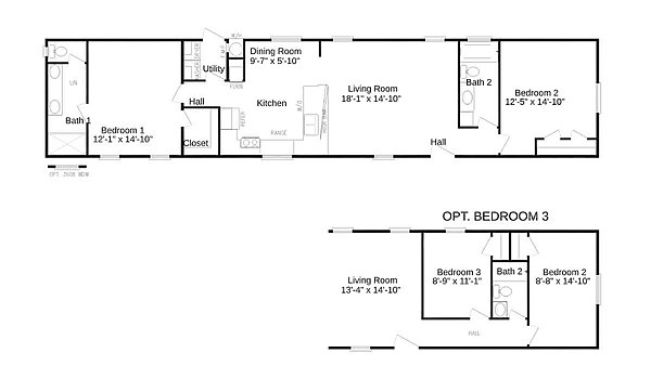 Solitaire Singlewide / ST16722A Layout 87293