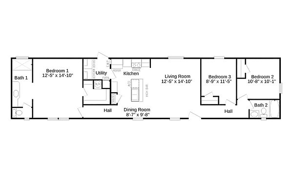 Solitaire Singlewide / ST16683A Layout 87294