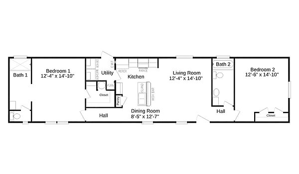 Solitaire Singlewide / ST16662A Layout 87296