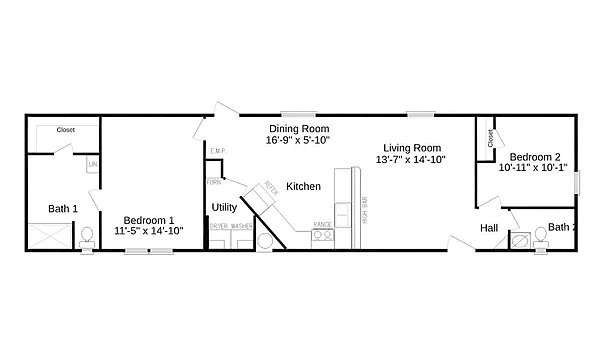 Solitaire Singlewide / ST16622A Layout 87297