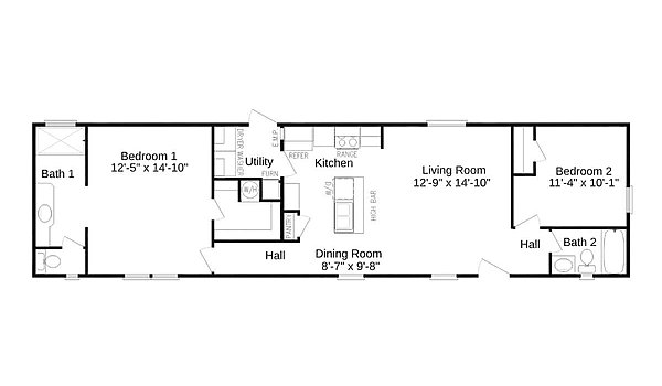 Solitaire Singlewide / ST16602A Layout 87298