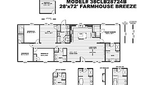 Clayton / The Breeze Farmhouse 72 CLB28724BH Layout 102284