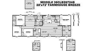 Clayton / The Breeze Farmhouse 72 CLB28724BH Layout 102284