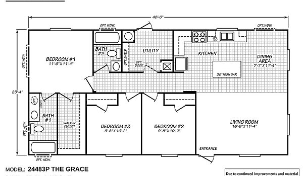 Pure Series / 24483P The Grace with Prow Porch and Tower Dormer Layout 104927