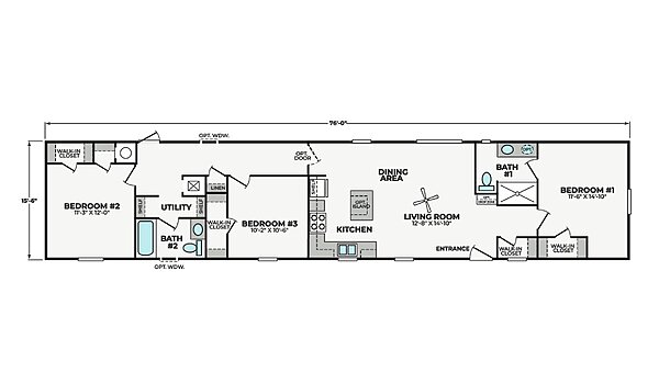 Cavco Community / Violet 16763F Layout 130872