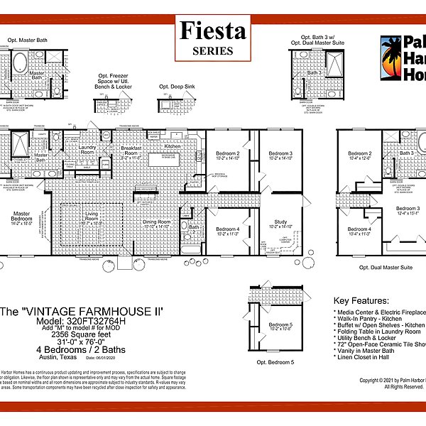 Fiesta / The Vintage Farmhouse II 320FT32764H Layout 50595