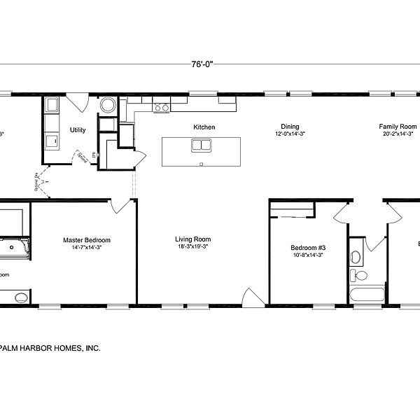 Palm Harbor / The Pinehurst 30763A Layout 40375