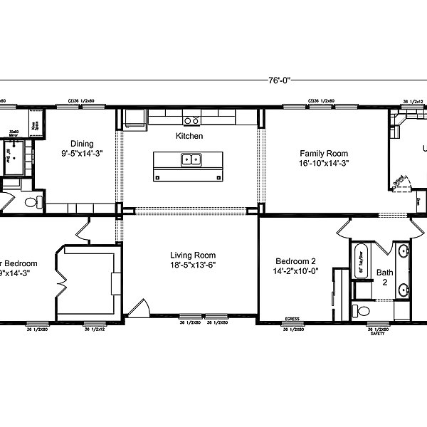 Palm Harbor / The Bay Harbor HD30763C Layout 40931