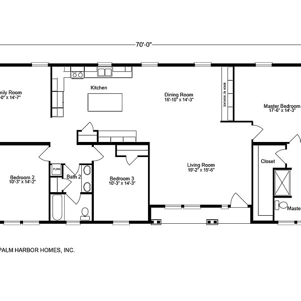 Palm Harbor / The Rock Creek HD3070P Layout 40936