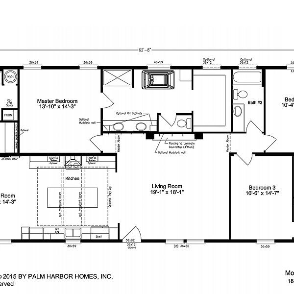 Palm Harbor / The Farmhouse HD30633F Layout 40937