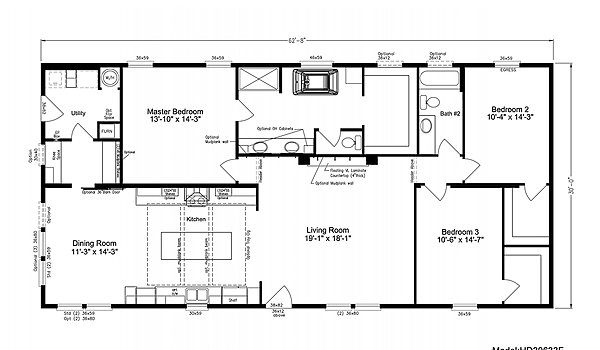 Palm Harbor / The Farmhouse HD30633F Layout 40937