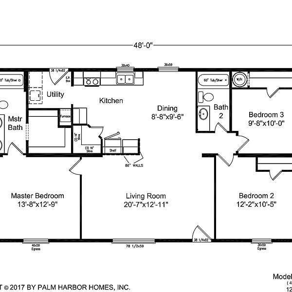 Palm Harbor / The Pebble Beach 4P48S61 Layout 40940