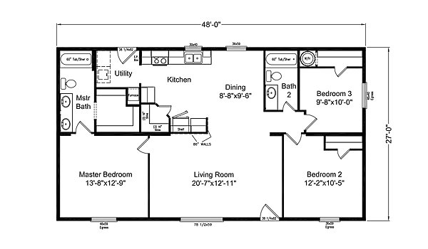 Palm Harbor / The Pebble Beach 4P48S61 Layout 40940