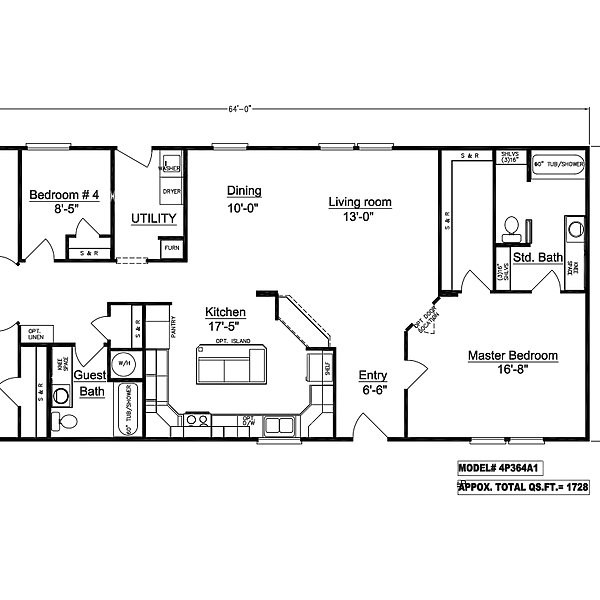 400 Series / The Truman II N4P366A1 Layout 44854