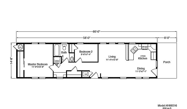 Palm Harbor / The Paradise V 4H66S16 Layout 44856