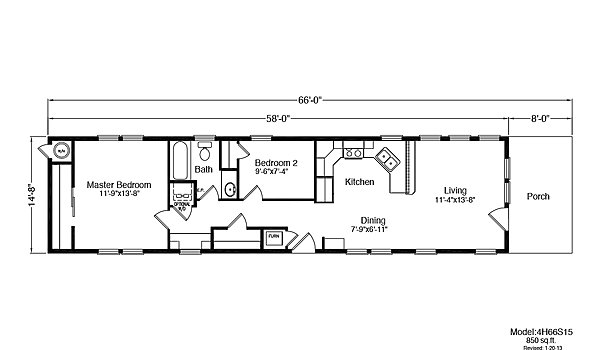 Palm Harbor / The Paradise III 4H66S15 Layout 44857