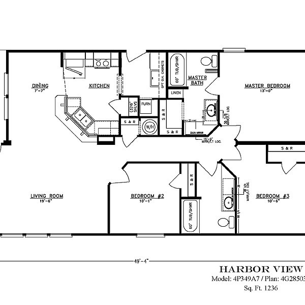 400 Series / The Harbor View N4P349A7 Layout 44863