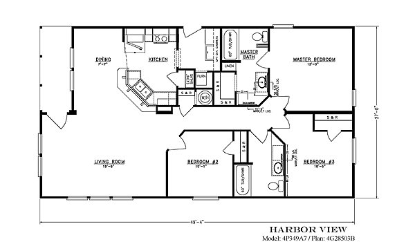 400 Series / The Harbor View N4P349A7 Layout 44863