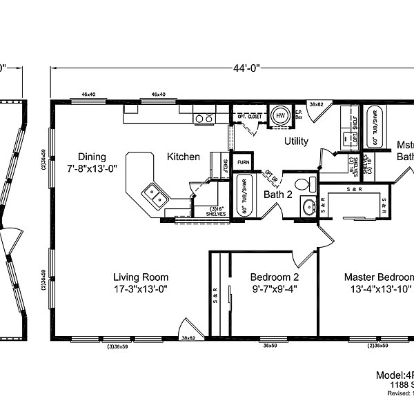 400 Series / The Creekside N4P44S89 Layout 44864