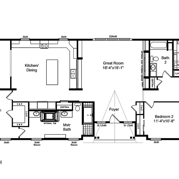 Palm Harbor / The Seavannah HD30763H Layout 51953