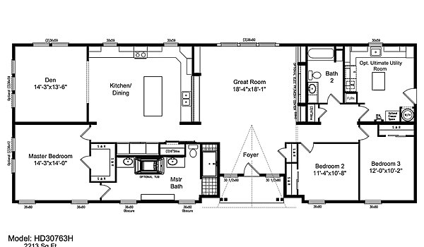 Palm Harbor / The Seavannah HD30763H Layout 51953