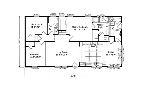 Palm Harbor / The Ranch Hand Home HD-28523R Layout 60680