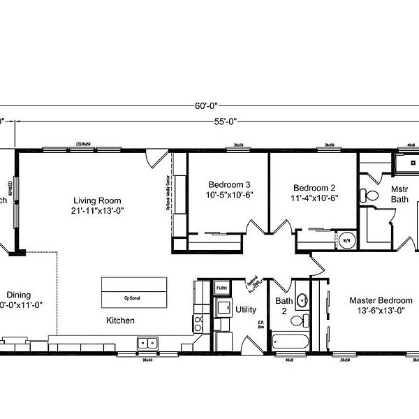 400 Series / The Sunset Bay Plus HD-28563B Layout 60683