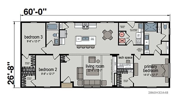 Altitude Series / Whitney 2860H32A4B Layout 116596
