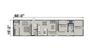 Lake Manor / Placid Three Bed 1001 1666H32P01 Layout 133248
